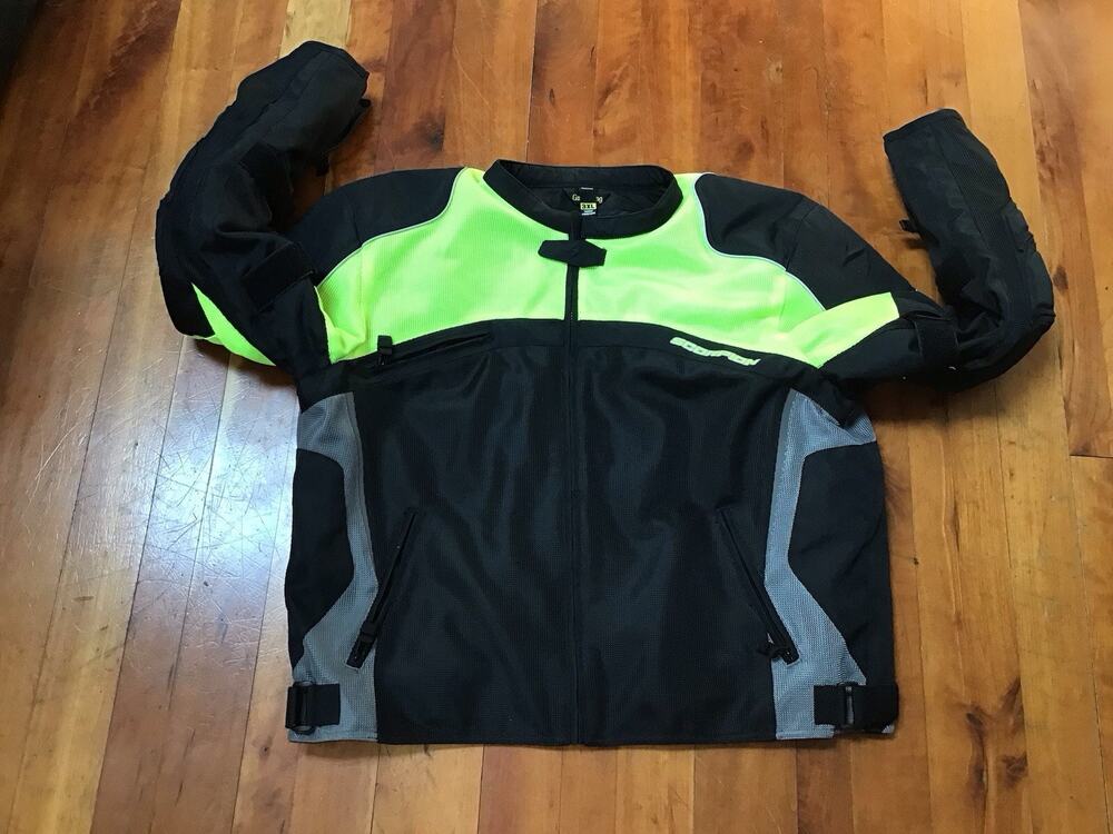 SCORPION EXO Get Stung Men’s 3XL Hi-Vis Motorcycle Jacket Skeletal Protection